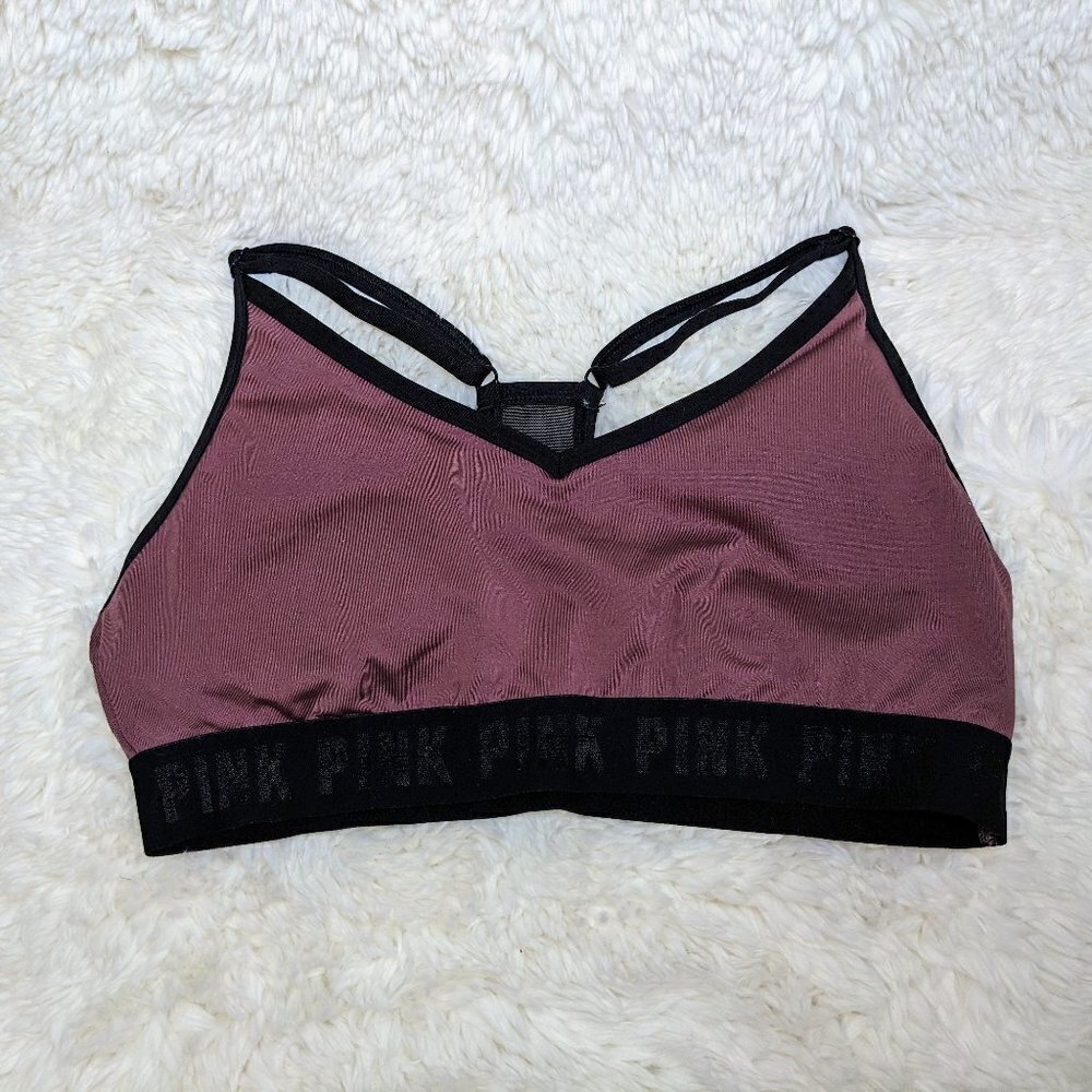 Victoria's Secret Pink Sport Dark Burgundy Racerback Sports Bra
